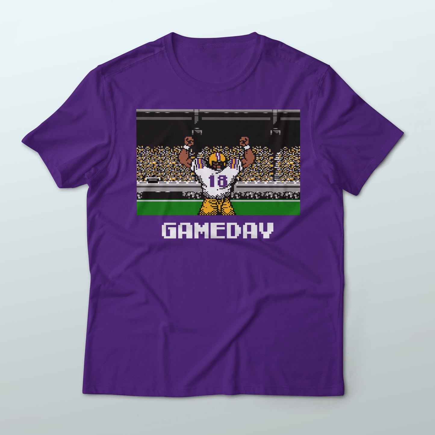 Retro Arcade Gameday - Purple & Gold