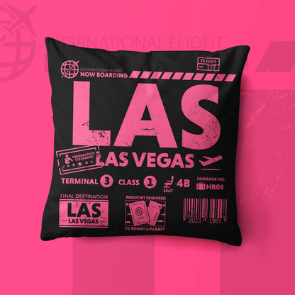 Las Vegas LAS Airport Code Premium Throw Pillow